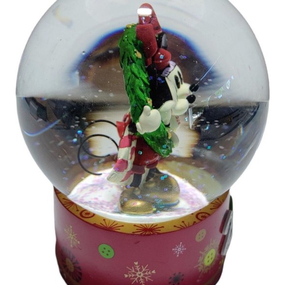 Walt Disney  Mickey Mouse and Minnie Mouse Christmas Snow Globe 2009 - Picture 4 of 6